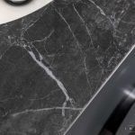 A photo of a black marble bench top.