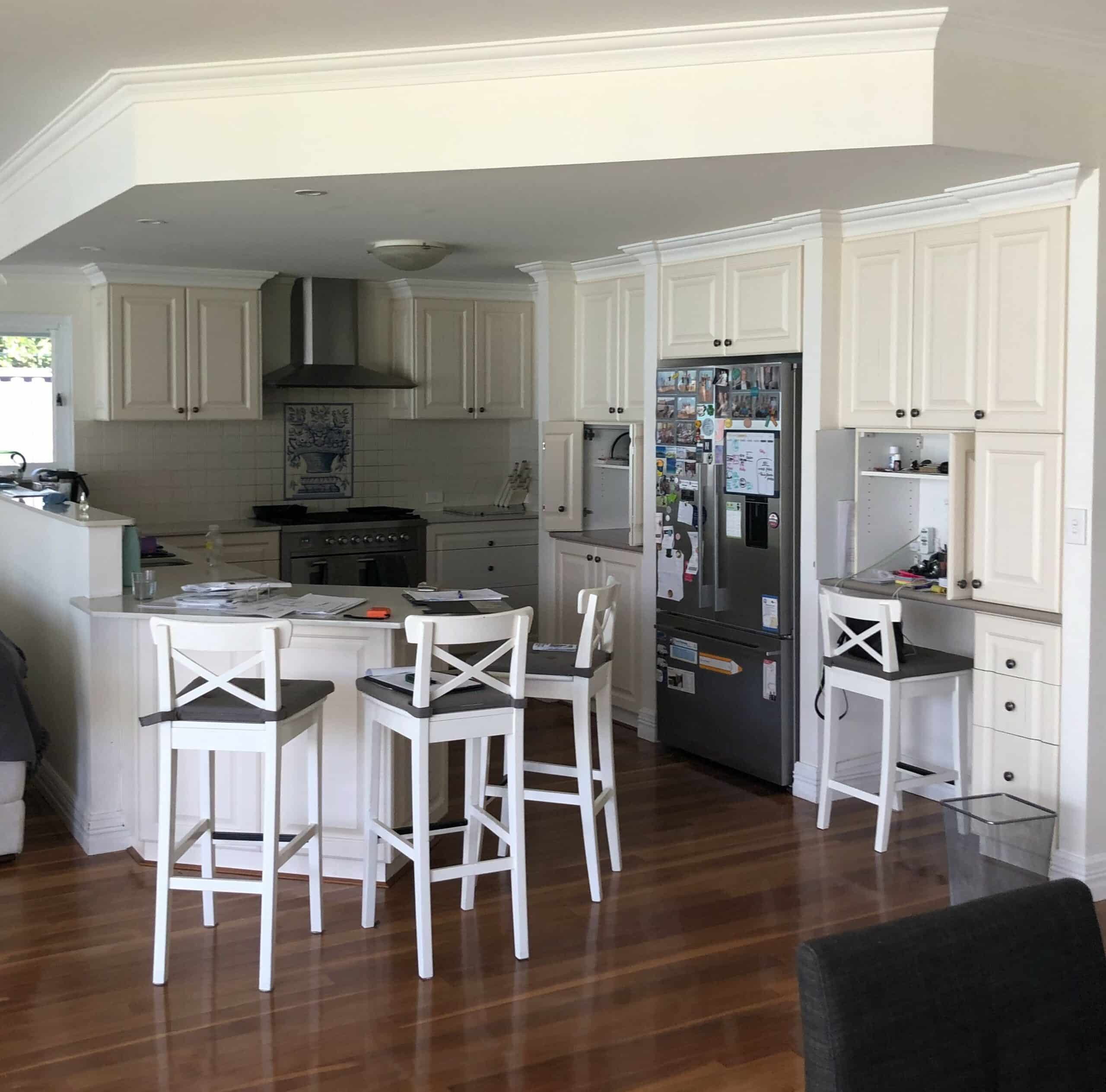 A photo of the kitchen, before it was renovated.