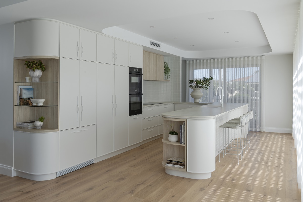 A photo of a kitchen area in the Palm Bay house.